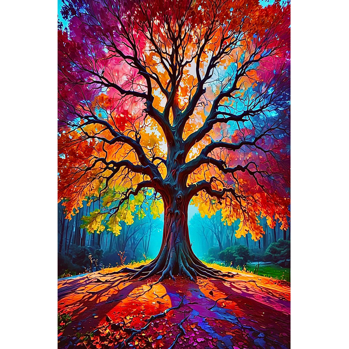 Wooden Jigsaw Puzzle 1000-Piece for Adults – Relaxing Gift Idea & Elegant Home Décor Artwork with Full-Size Poster, Premium Stress Relief Activity - Tree of Life