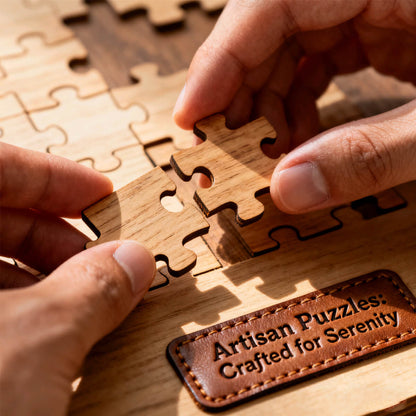 Wooden Jigsaw Puzzle 1000 Piece - Sunset Serenity at the Cozy Cabin