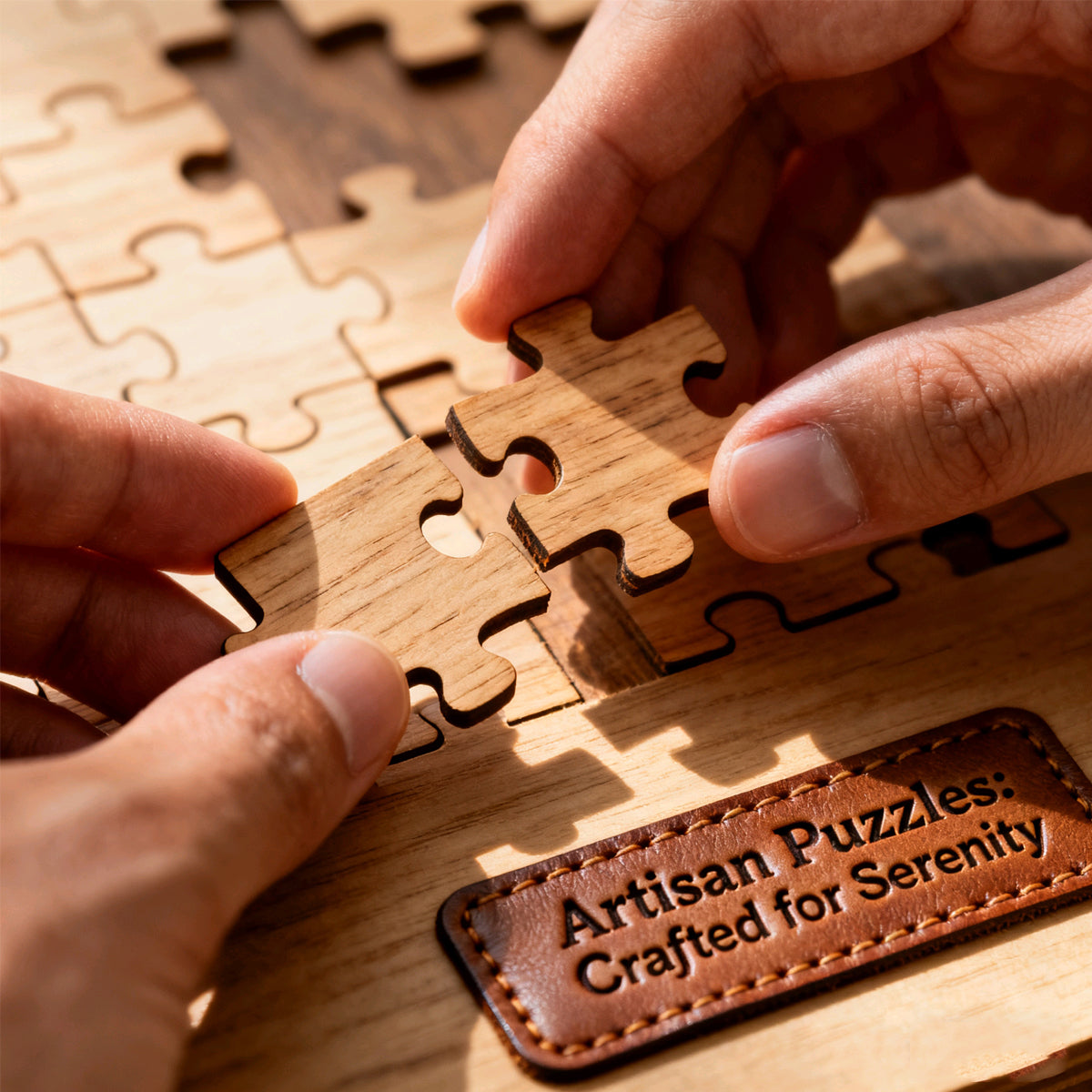 Wooden Jigsaw Puzzle 1000-Piece for Adults – Relaxing Gift Idea & Elegant Home Décor Artwork with Full-Size Poster, Premium Stress Relief Activity - Quiet Night - Artisan Puzzles