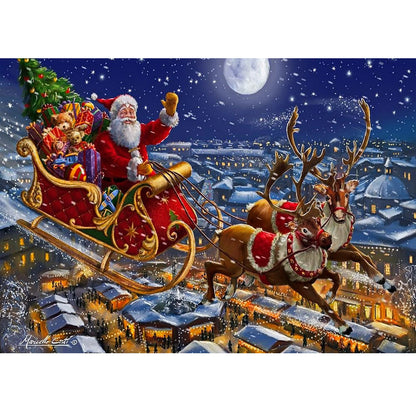 Wooden Jigsaw Puzzle 1000-Piece for Adults – Relaxing Gift Idea & Elegant Home Décor Artwork with Full-Size Poster, Premium Stress Relief Activity - Christmas Gift Delivery - Artisan Puzzles