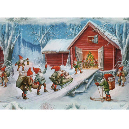 Wooden Jigsaw Puzzle 1000-Piece for Adults – Relaxing Gift Idea & Elegant Home Décor Artwork with Full-Size Poster, Premium Stress Relief Activity - Busy little dwarves - Artisan Puzzles