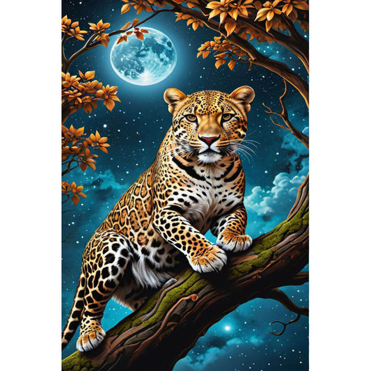 Wooden Jigsaw Puzzle 1000 Piece - Cheetah Under the Moon