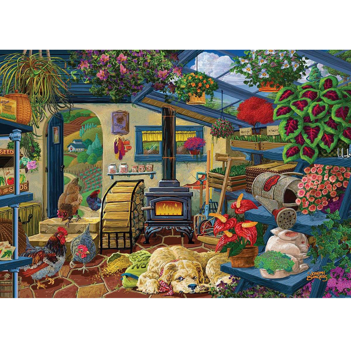 Wooden Jigsaw Puzzle 1000-Piece for Adults – Relaxing Gift Idea & Elegant Home Décor Artwork with Full-Size Poster, Premium Stress Relief Activity - A warm place