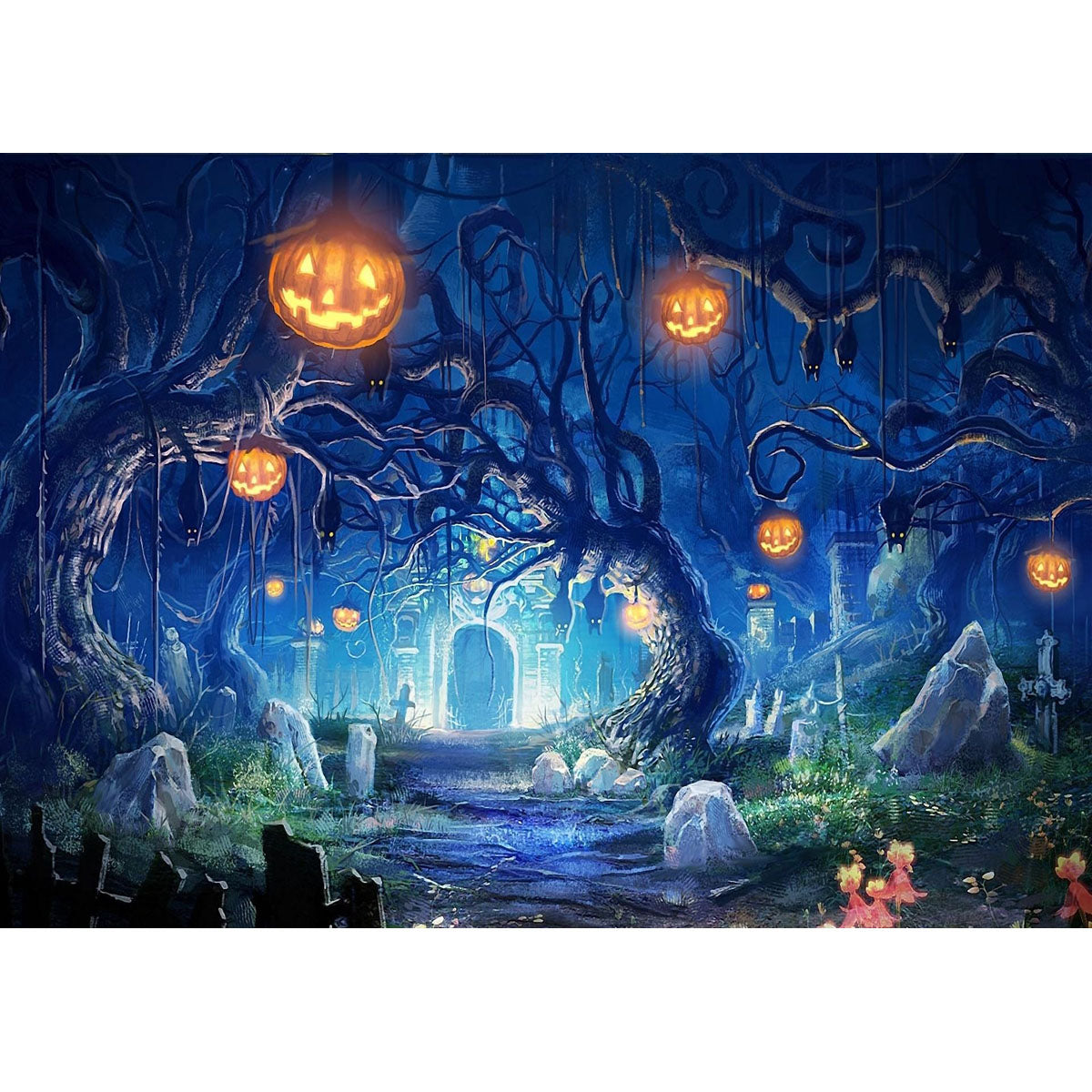 Wooden Jigsaw Puzzle 1000-Piece for Adults – Relaxing Gift Idea & Elegant Home Décor Artwork with Full-Size Poster, Premium Stress Relief Activity - Pumpkin Forest