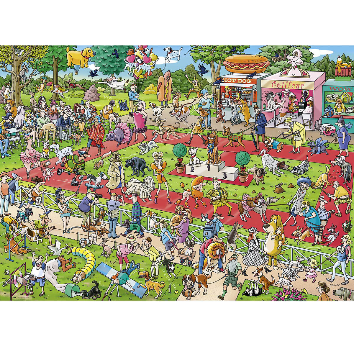 Wooden Jigsaw Puzzle 1000-Piece for Adults – Relaxing Gift Idea & Elegant Home Décor Artwork with Full-Size Poster, Premium Stress Relief Activity - Dog Beauty Pageant