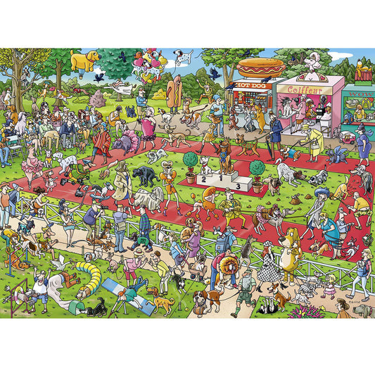 Wooden Jigsaw Puzzle 1000-Piece for Adults – Relaxing Gift Idea & Elegant Home Décor Artwork with Full-Size Poster, Premium Stress Relief Activity - Dog Beauty Pageant
