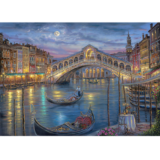 Wooden Jigsaw Puzzle 1000-Piece for Adults – Relaxing Gift Idea & Elegant Home Décor Artwork with Full-Size Poster, Premium Stress Relief Activity - Venice, the City of Water