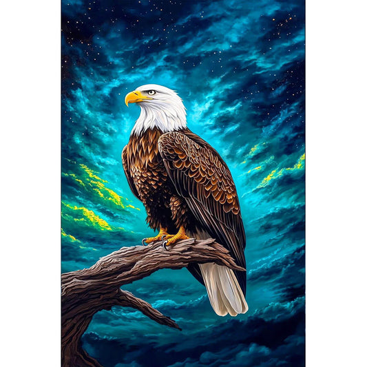 Wooden Jigsaw Puzzle 1000 Piece - Falcon Under the Starry Sky
