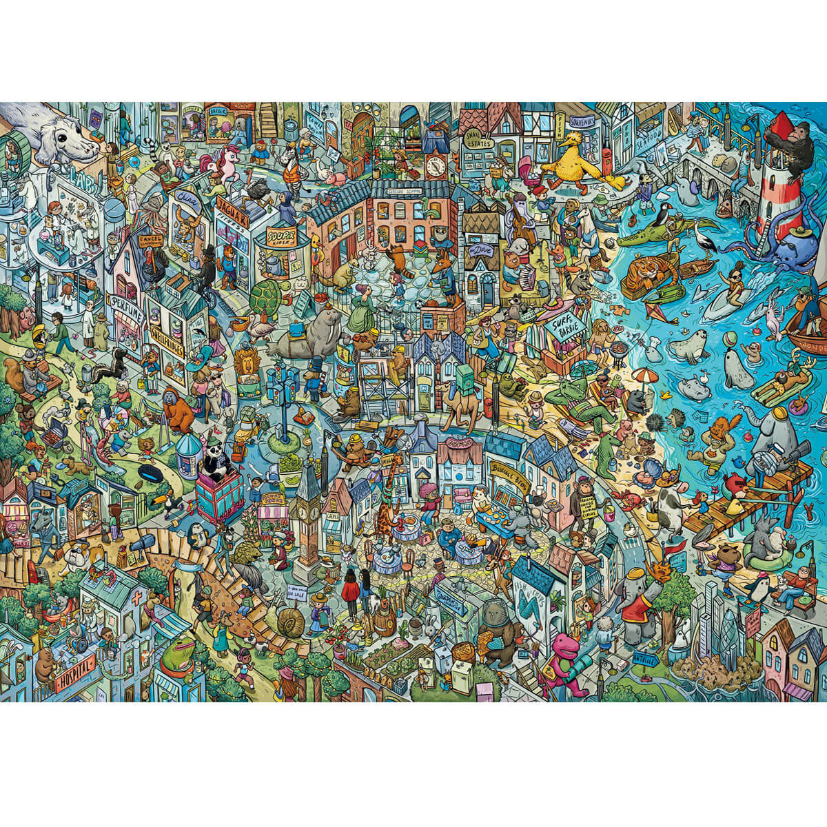 Wooden Jigsaw Puzzle 1000-Piece for Adults – Relaxing Gift Idea & Elegant Home Décor Artwork with Full-Size Poster, Premium Stress Relief Activity - Zootopia