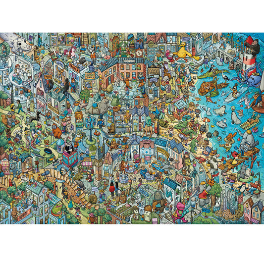Wooden Jigsaw Puzzle 1000-Piece for Adults – Relaxing Gift Idea & Elegant Home Décor Artwork with Full-Size Poster, Premium Stress Relief Activity - Zootopia