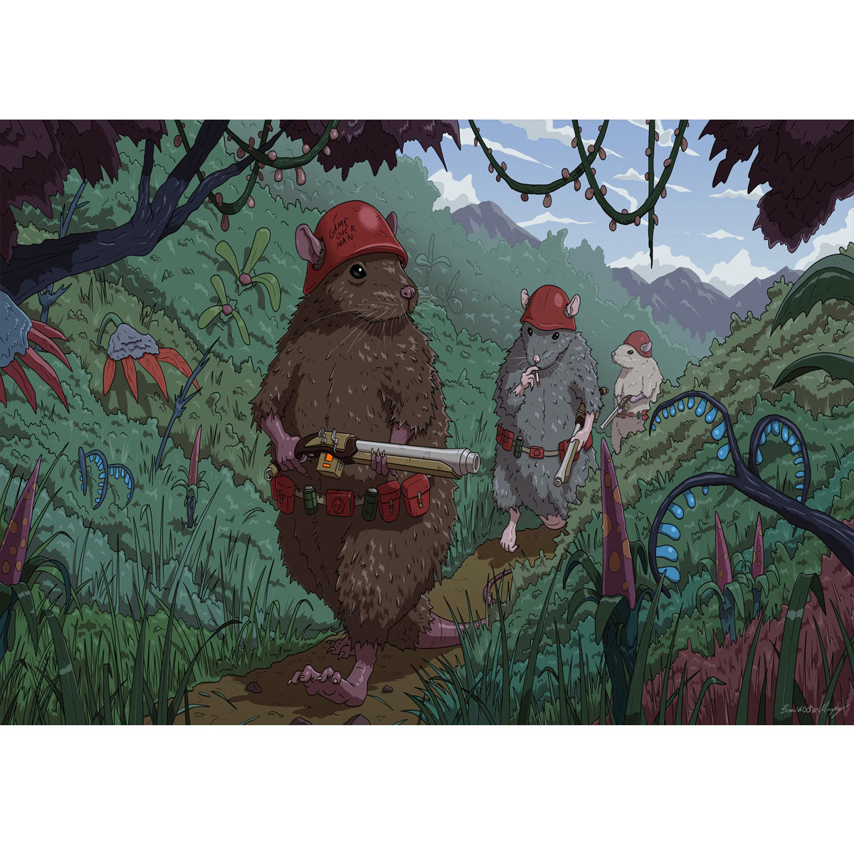 Wooden Jigsaw Puzzle 1000-Piece for Adults – Relaxing Gift Idea & Elegant Home Décor Artwork with Full-Size Poster, Premium Stress Relief Activity - The Revolution of the Rats - Artisan Puzzles