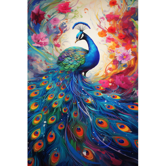 Wooden Jigsaw Puzzle 1000 Piece - Colorful Peacock