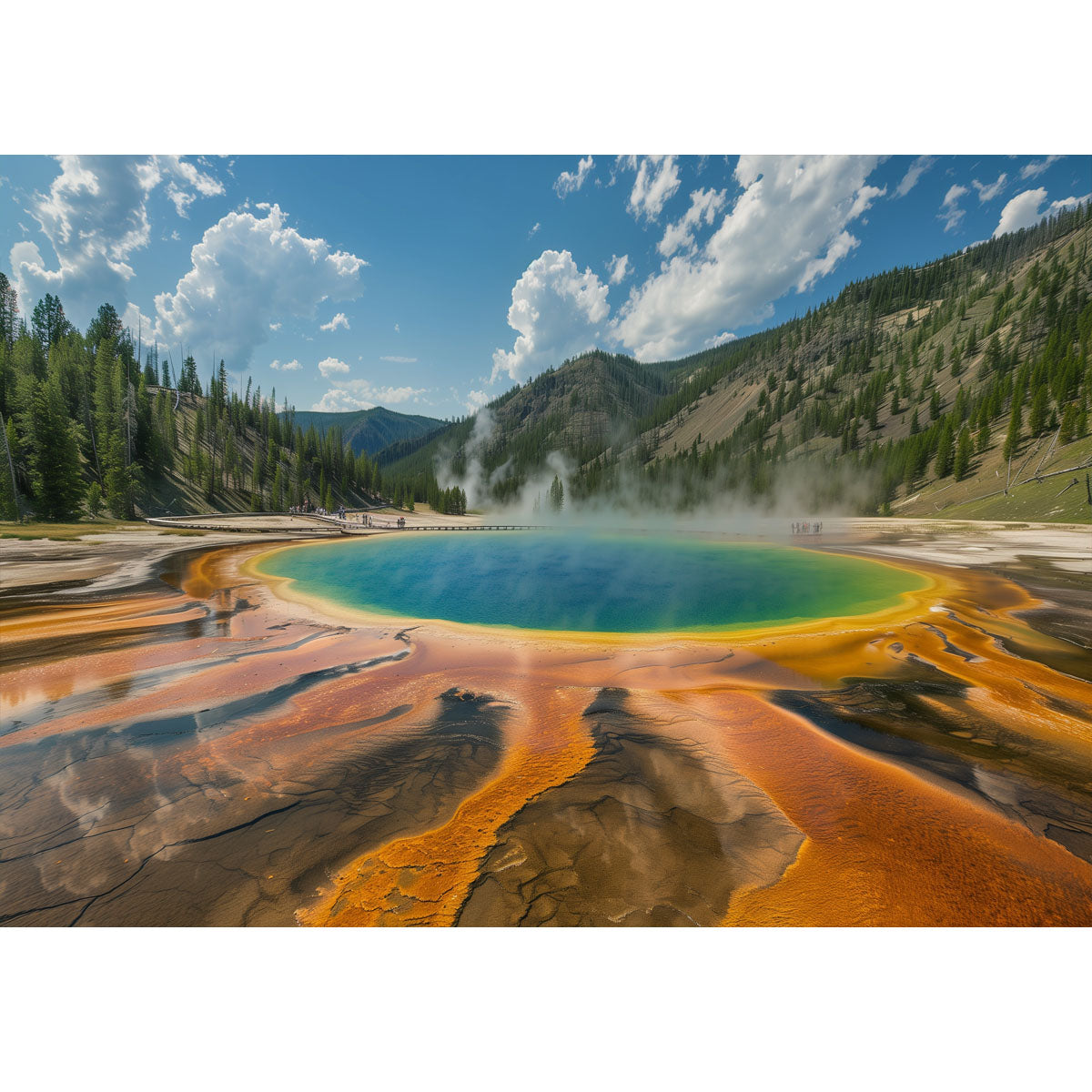 Wooden Jigsaw Puzzle 1000-Piece for Adults – Relaxing Gift Idea & Elegant Home Décor Artwork with Full-Size Poster, Premium Stress Relief Activity - Yellowstone National Park