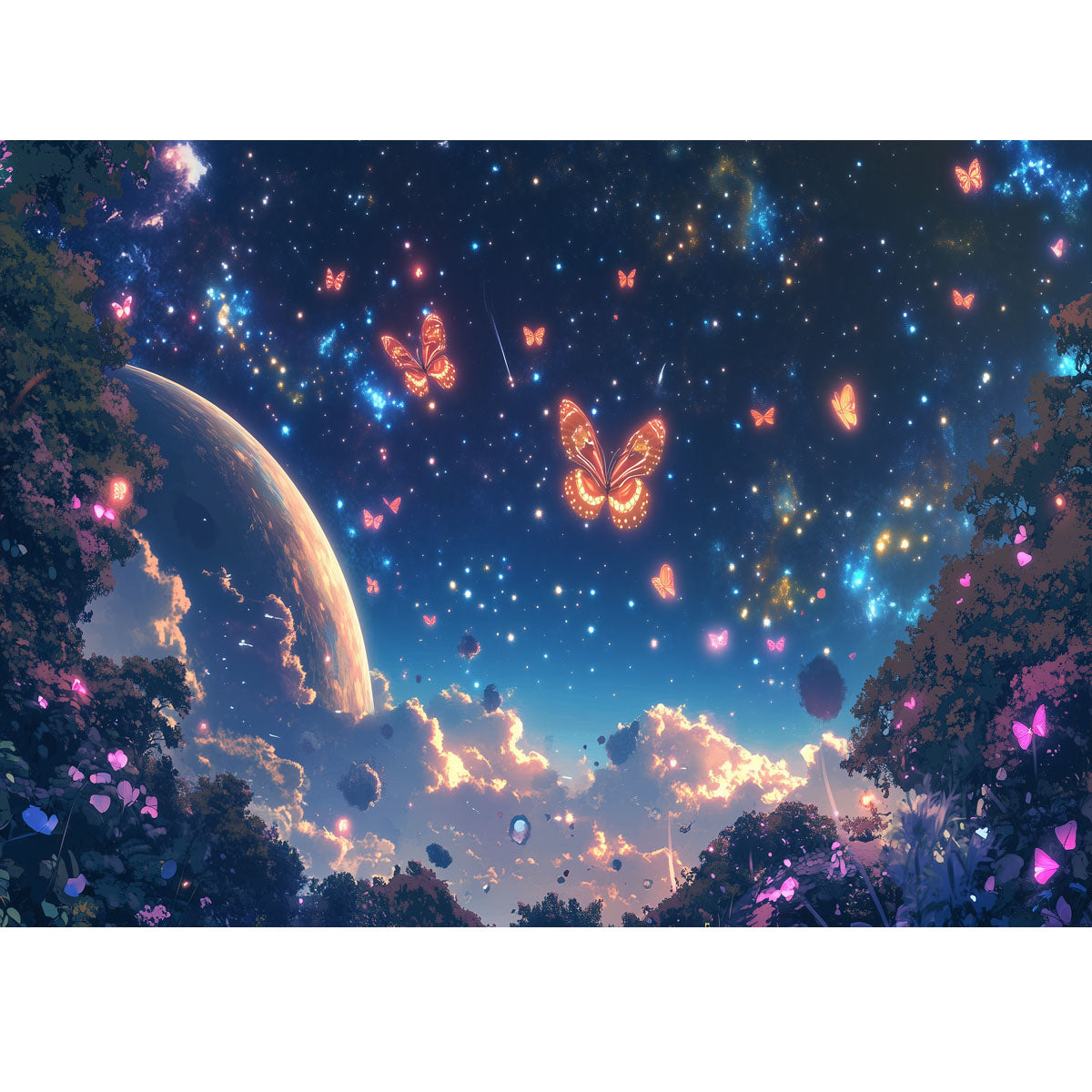 Wooden Jigsaw Puzzle 1000-Piece for Adults – Relaxing Gift Idea & Elegant Home Décor Artwork with Full-Size Poster, Premium Stress Relief Activity - Quiet Night - Artisan Puzzles