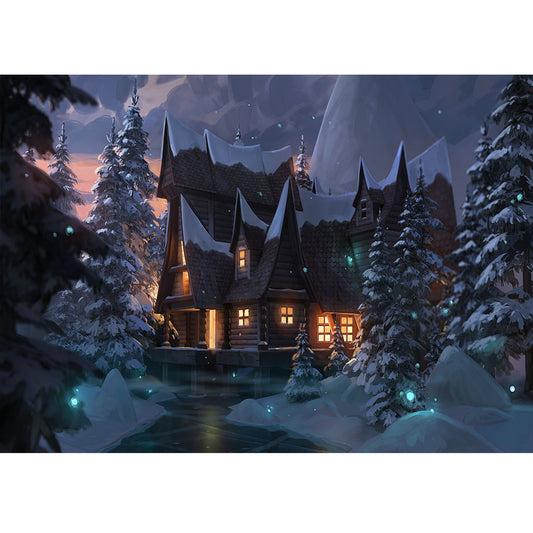 Wooden Jigsaw Puzzle 1000-Piece for Adults – Relaxing Gift Idea & Elegant Home Décor Artwork with Full-Size Poster, Premium Stress Relief Activity - Warm Cottage