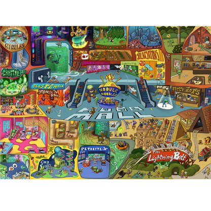 Wooden Jigsaw Puzzle 1000-Piece for Adults – Relaxing Gift Idea & Elegant Home Décor Artwork with Full-Size Poster, Premium Stress Relief Activity - Collage