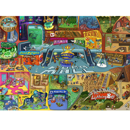 Wooden Jigsaw Puzzle 1000-Piece for Adults – Relaxing Gift Idea & Elegant Home Décor Artwork with Full-Size Poster, Premium Stress Relief Activity - Collage