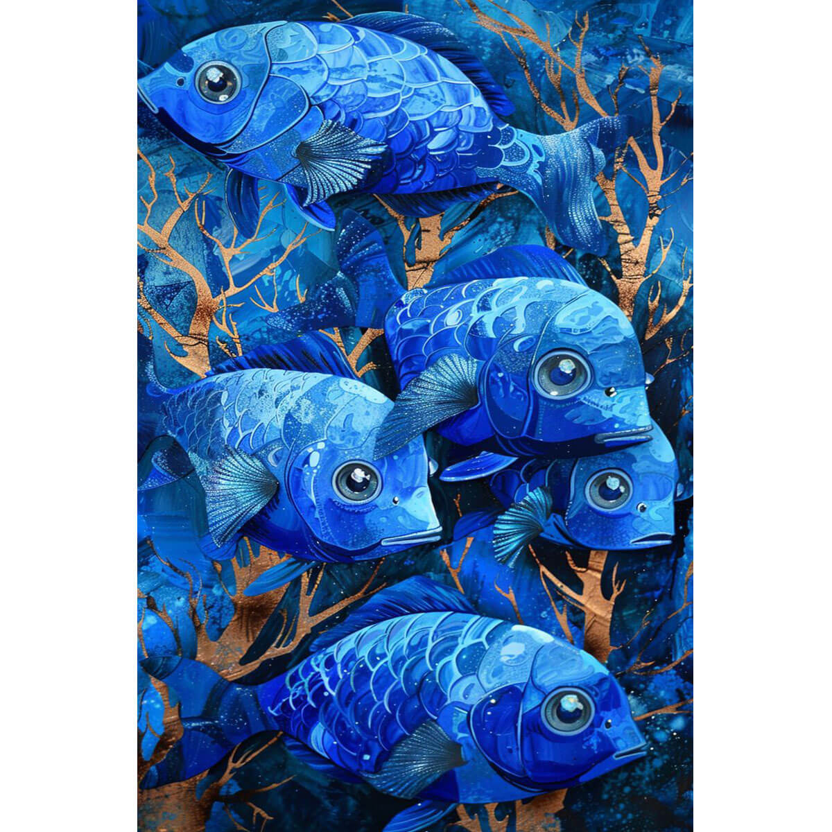 Wooden Jigsaw Puzzle 1000 Piece - Blue Fish