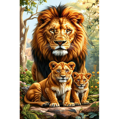 Wooden Jigsaw Puzzle 1000 Piece - The Lion Family