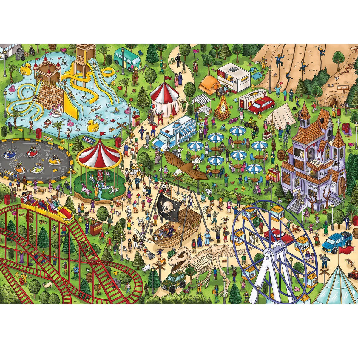 Wooden Jigsaw Puzzle 1000-Piece for Adults – Relaxing Gift Idea & Elegant Home Décor Artwork with Full-Size Poster, Premium Stress Relief Activity - Playground