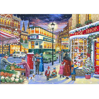 Wooden Jigsaw Puzzle 1000 Piece - Winter Town