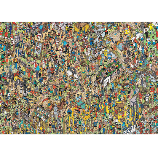 Wooden Jigsaw Puzzle 1000-Piece for Adults – Relaxing Gift Idea & Elegant Home Décor Artwork with Full-Size Poster, Premium Stress Relief Activity - Sports Day