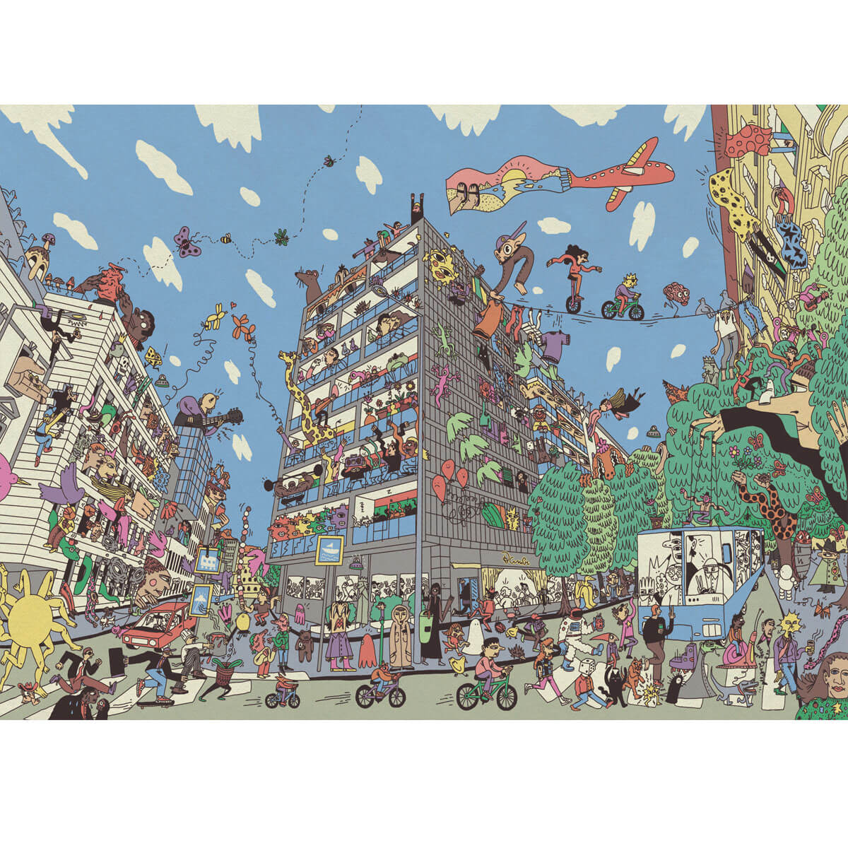 Wooden Jigsaw Puzzle 1000-Piece for Adults – Relaxing Gift Idea & Elegant Home Décor Artwork with Full-Size Poster, Premium Stress Relief Activity - Street Performance