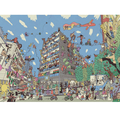 Wooden Jigsaw Puzzle 1000-Piece for Adults – Relaxing Gift Idea & Elegant Home Décor Artwork with Full-Size Poster, Premium Stress Relief Activity - Street Performance