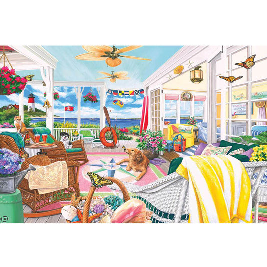 Wooden Jigsaw Puzzle 1000 Piece - Summer Balcony