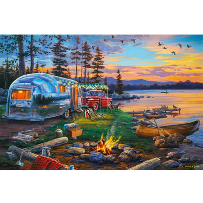 Wooden Jigsaw Puzzle 1000 Piece - Autumn Camp