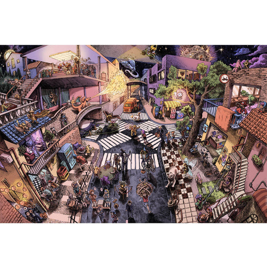 Wooden Jigsaw Puzzle 1000 Piece - Fantasy Town