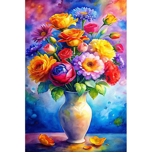 Wooden Jigsaw Puzzle 1000 Piece - Watercolor Floral Feast