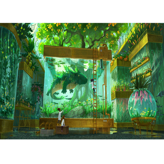 Wooden Jigsaw Puzzle 1000-Piece for Adults – Relaxing Gift Idea & Elegant Home Décor Artwork with Full-Size Poster, Premium Stress Relief Activity - Wonder Aquarium