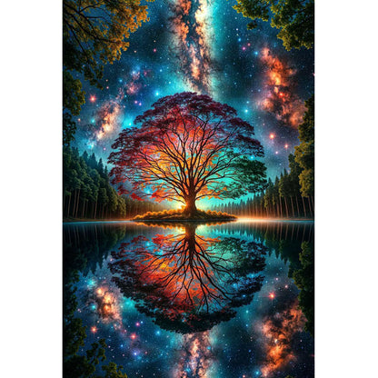 Wooden Jigsaw Puzzle 1000-Piece for Adults – Relaxing Gift Idea & Elegant Home Décor Artwork with Full-Size Poster, Premium Stress Relief Activity - Reflection in the Water