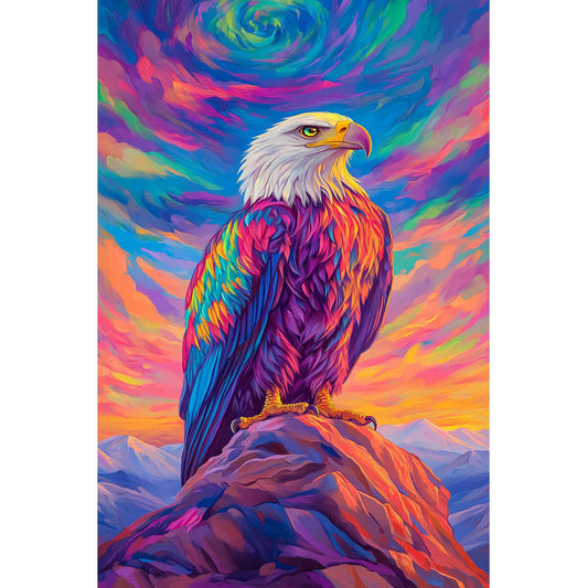 Wooden Jigsaw Puzzle 1000 Piece - Colorful Eagle