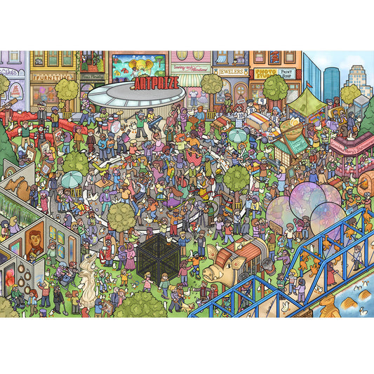 Wooden Jigsaw Puzzle 1000-Piece for Adults – Relaxing Gift Idea & Elegant Home Décor Artwork with Full-Size Poster, Premium Stress Relief Activity - Participate in the Art Awards