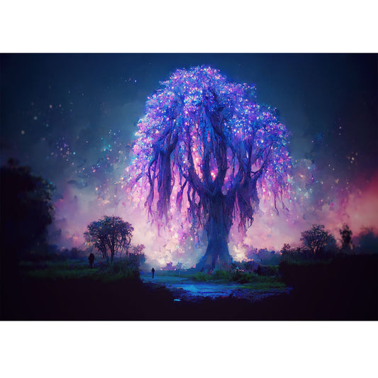 Wooden Jigsaw Puzzle 1000-Piece for Adults – Relaxing Gift Idea & Elegant Home Décor Artwork with Full-Size Poster, Premium Stress Relief Activity - Sacred Tree - Artisan Puzzles