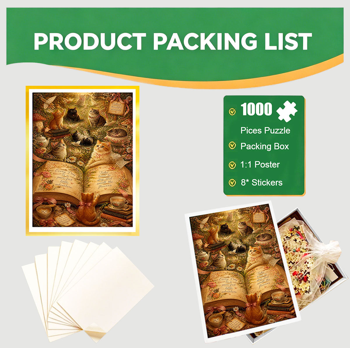 1000-Piece Premium Wooden Jigsaw Puzzle for Adults – Magic Book | Artisan Crafted, Whimsical Shapes & Unique Designs, Best Relaxation Gift