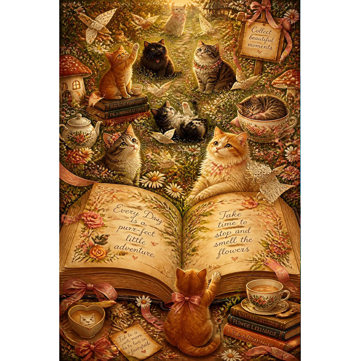 1000-Piece Premium Wooden Jigsaw Puzzle for Adults – Magic Book | Artisan Crafted, Whimsical Shapes & Unique Designs, Best Relaxation Gift