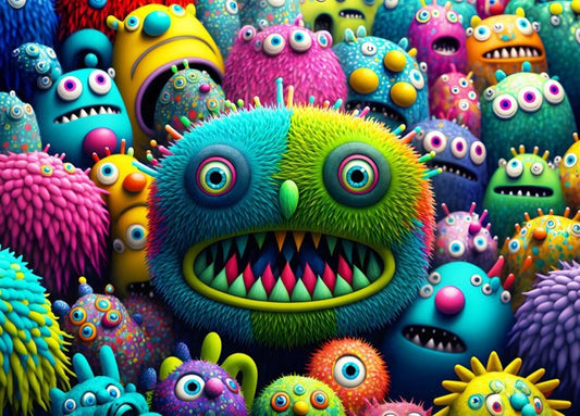 1000-Piece Wooden Jigsaw Puzzle for Adults – Relaxing Gift Idea & Elegant Home Décor Artwork with Full-Size Poster, Premium Stress Relief Activity - Colorful Organism