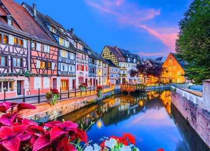 1000-Piece Wooden Jigsaw Puzzle for Adults – Relaxing Gift Idea & Elegant Home Décor Artwork with Full-Size Poster, Premium Stress Relief Activity -Colmar Town