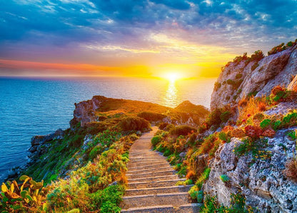 1000-Piece Wooden Jigsaw Puzzle for Adults – Relaxing Gift Idea & Elegant Home Décor Artwork with Full-Size Poster, Premium Stress Relief Activity -Milazzo Coast