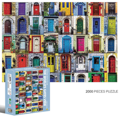 2000-Piece Cardboard Jigsaw Puzzle for Adults – Relaxing Gift Idea & Elegant Home Décor Artwork with Full-Size Poster, Premium Stress Relief Activity - The World's Gates View