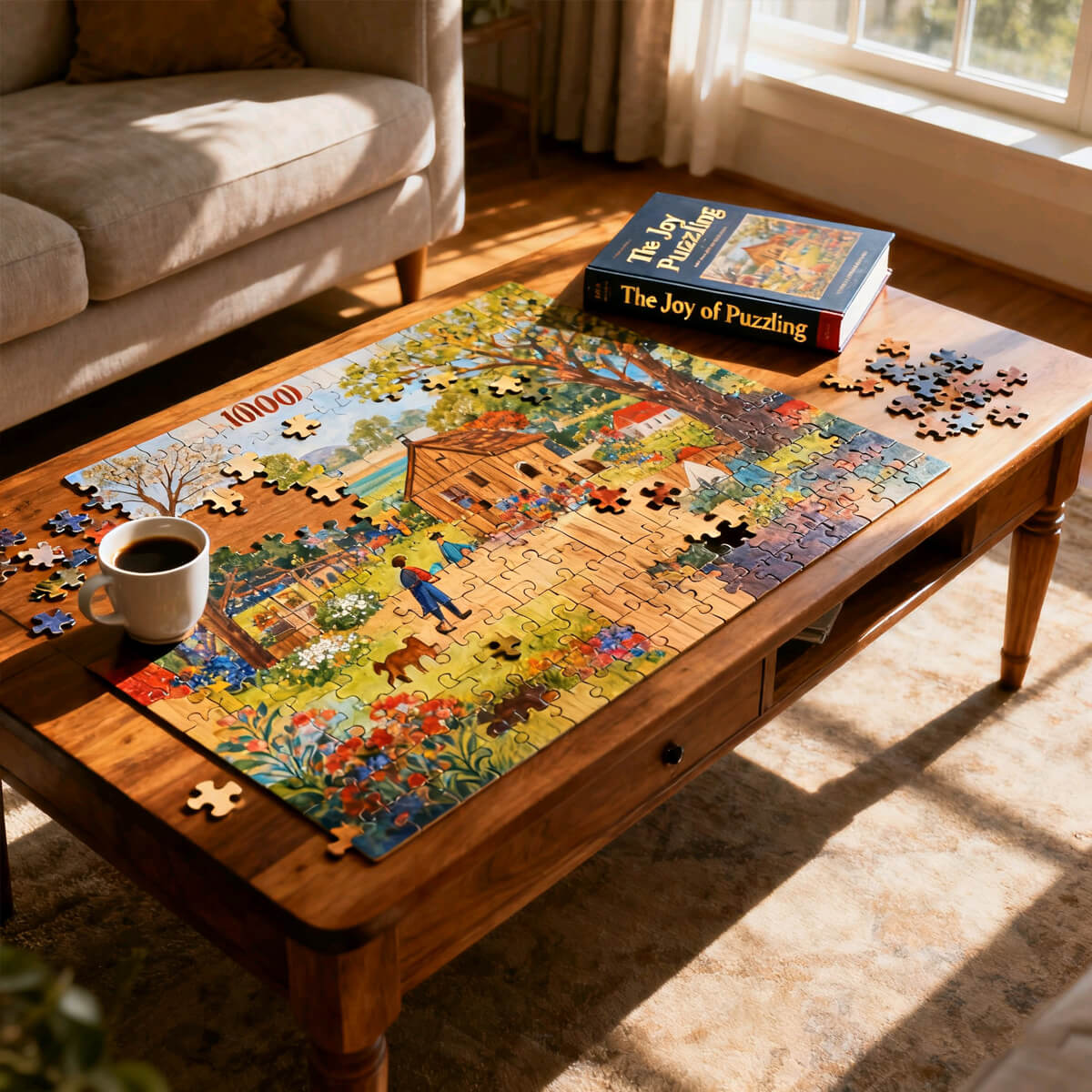 Wooden Jigsaw Puzzle 1000 Piece - Parrots and Jewels