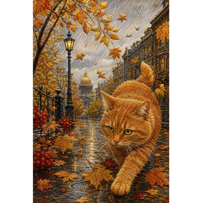 1000-Piece Premium Wooden Jigsaw Puzzle for Adults –Street Cat | Artisan Crafted, Whimsical Shapes & Unique Designs, Best Relaxation Gift