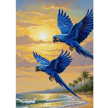 1000-Piece Premium Wooden Jigsaw Puzzle for Adults – The Parrot by the Sea | Artisan Crafted, Whimsical Shapes & Unique Designs, Best Relaxation Gift