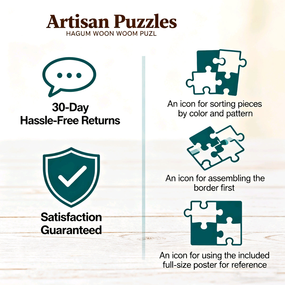 Wooden Jigsaw Puzzle 1000-Piece for Adults – Relaxing Gift Idea & Elegant Home Décor Artwork with Full-Size Poster, Premium Stress Relief Activity - Vibrant Flowers