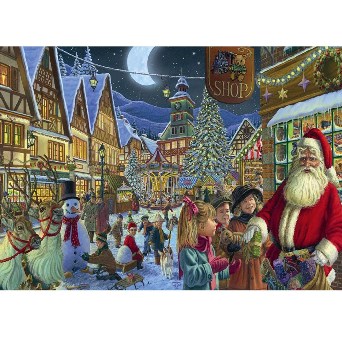 Wooden Jigsaw Puzzle 1000-Piece for Adults – Relaxing Gift Idea & Elegant Home Décor Artwork with Full-Size Poster, Premium Stress Relief Activity - Christmas Gift Delivery 4 - Artisan Puzzles