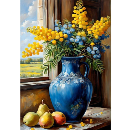 1000-Piece Premium Wooden Jigsaw Puzzle for Adults – Bouquet by the Window | Artisan Crafted, Whimsical Shapes & Unique Designs, Best Relaxation Gift