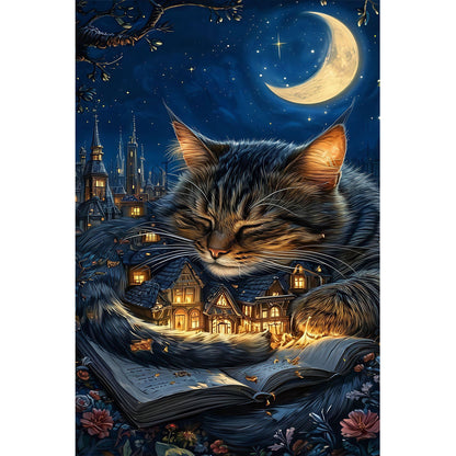1000-Piece Premium Wooden Jigsaw Puzzle for Adults – The Cat Who Dreamed a Village | Artisan Crafted, Whimsical Shapes & Unique Designs, Best Relaxation Gift